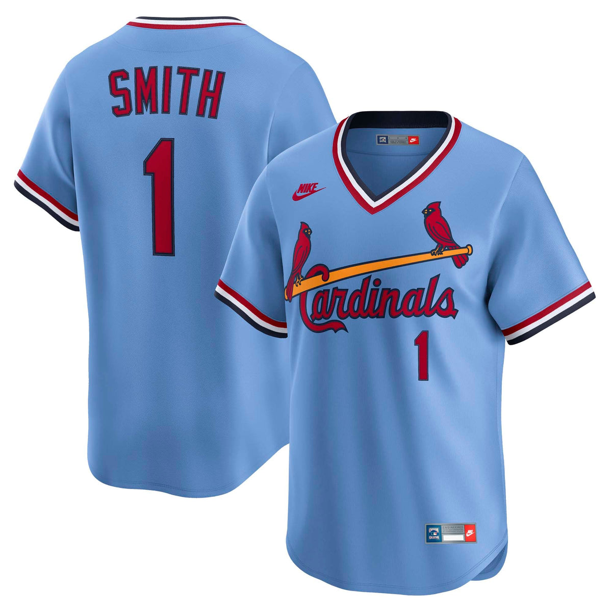 St. Louis Cardinals Ozzie Smith Nike White Throwback Cooperstown Collection Limited Jersey