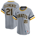 Pittsburgh Pirates Roberto Clemente Nike Gray Throwback Cooperstown Collection Limited Jersey