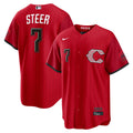 Cincinnati Reds Spencer Steer Nike Red 2026 City Connect Stadium Jersey