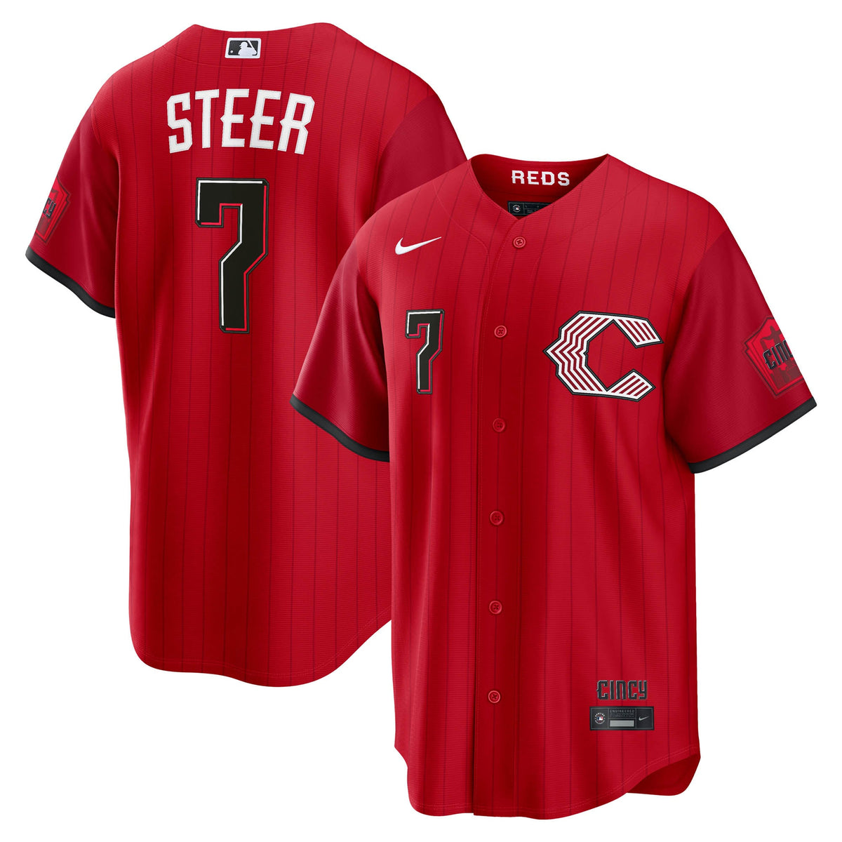 Cincinnati Reds Spencer Steer Nike Red 2026 City Connect Stadium Jersey