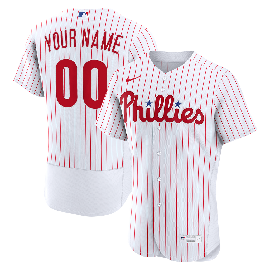 Philadelphia Phillies Nike White Home Authentic Custom Jersey