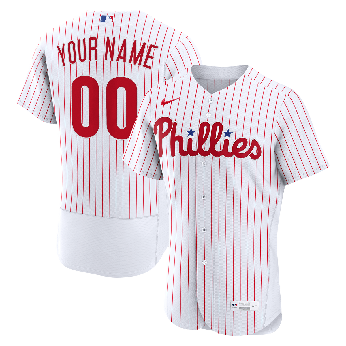Philadelphia Phillies Nike White Home Authentic Custom Jersey