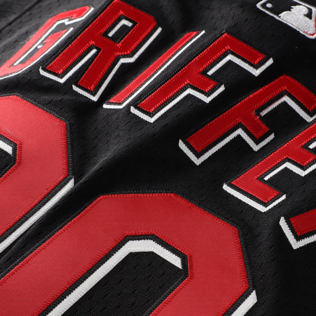 Cincinnati Reds Ken Griffey Jr. Mitchell & Ness Black Big & Tall Cooperstown Mesh Batting Practice Jersey