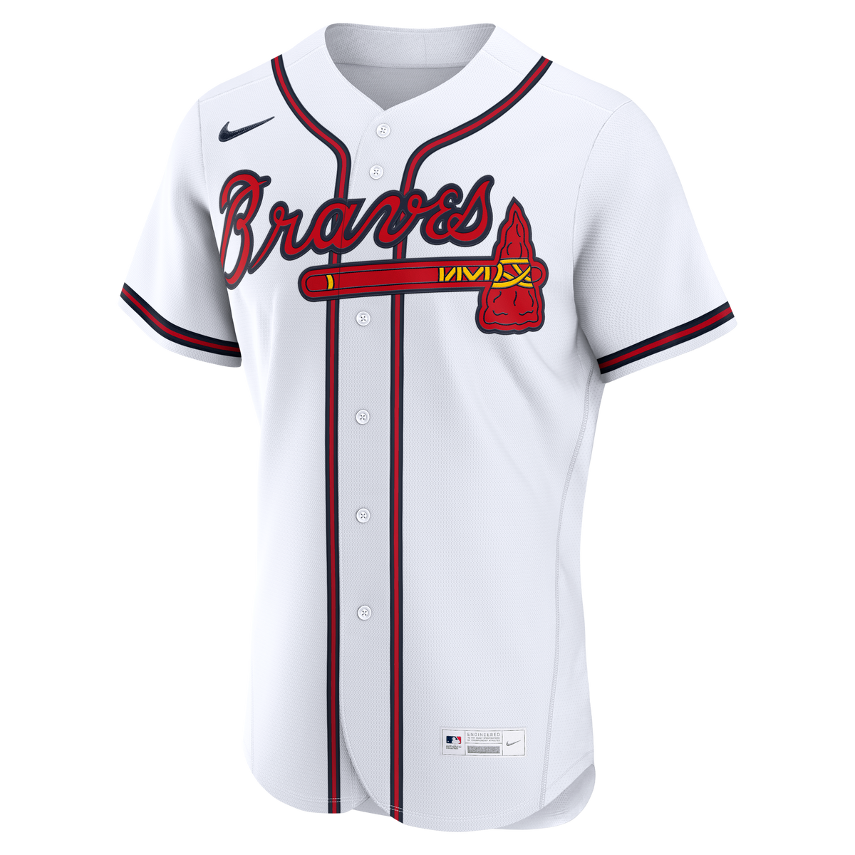 Atlanta Braves Nike White Home Authentic Custom Jersey