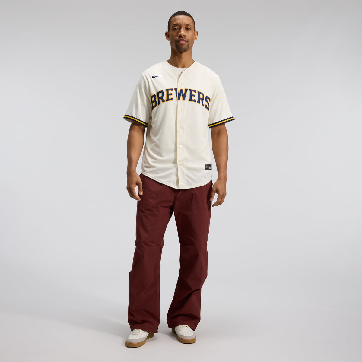 Milwaukee Brewers Nike Cream Home Replica Team Jersey