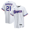 Texas Rangers Jake Burger Nike White Home Replica Jersey