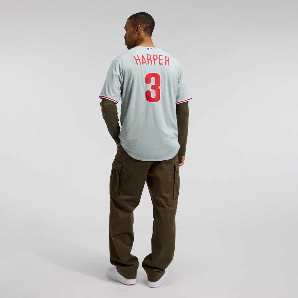 Philadelphia Phillies Bryce Harper Nike Gray Road Replica Jersey