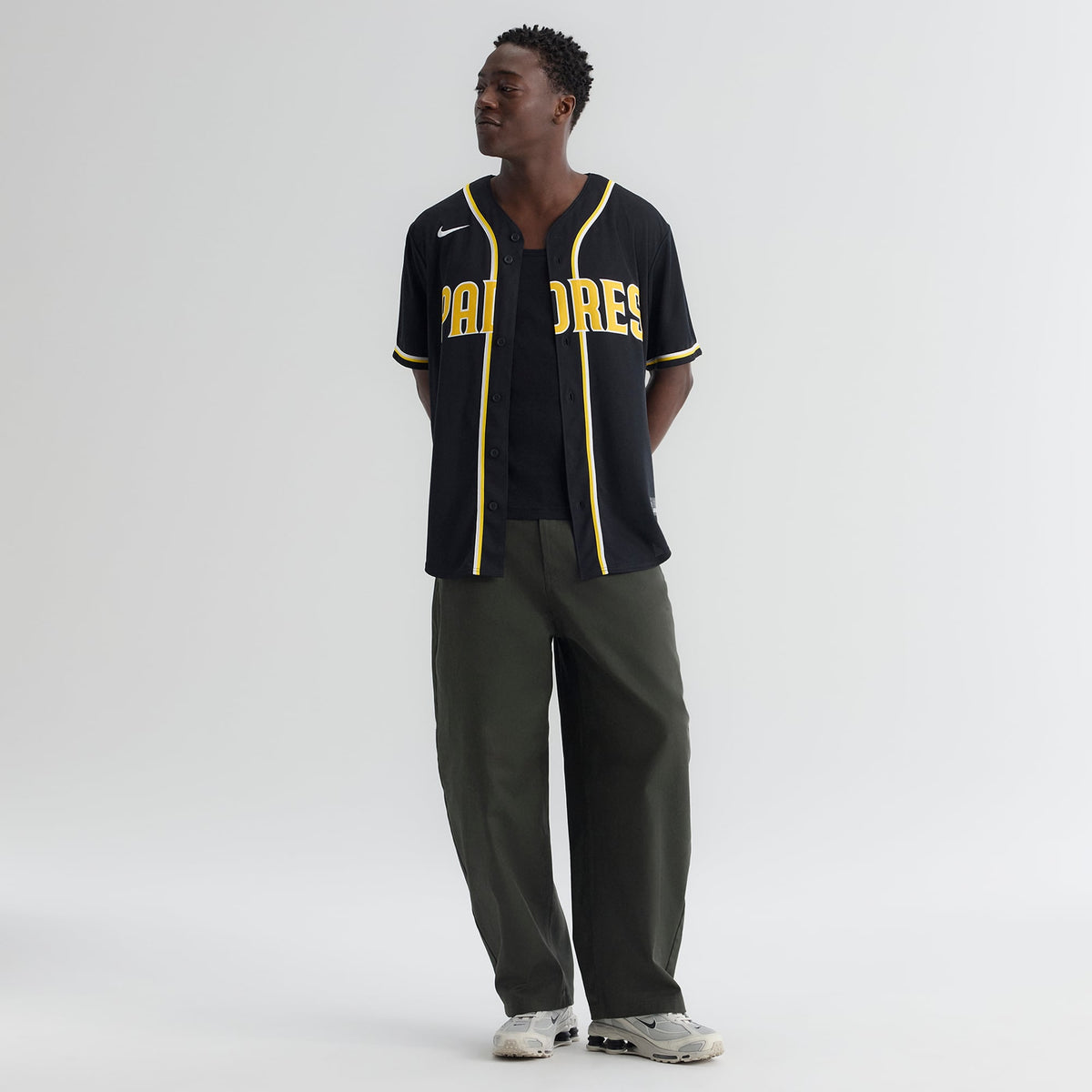 San Diego Padres Fernando Tatis Jr. Nike Fashion Replica Black Out Jersey