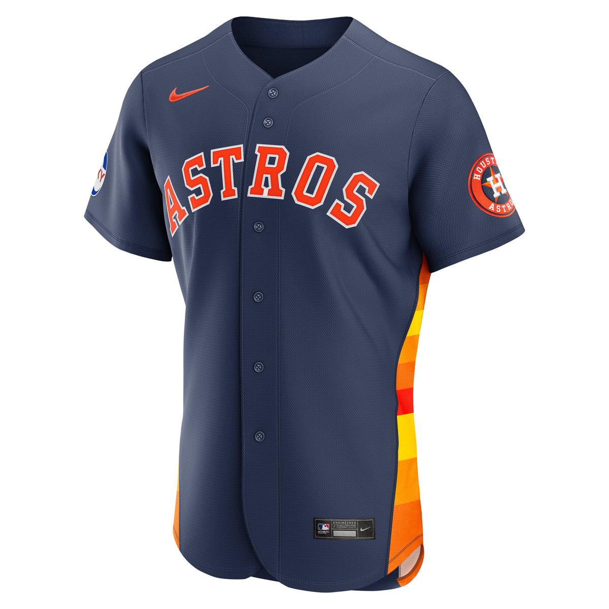 Houston Astros Nike Navy Alternate Sponsor Patch Authentic Jersey