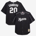 Miami Marlins Miguel Cabrera Mitchell & Ness Black Big & Tall Cooperstown Mesh Batting Practice Jersey