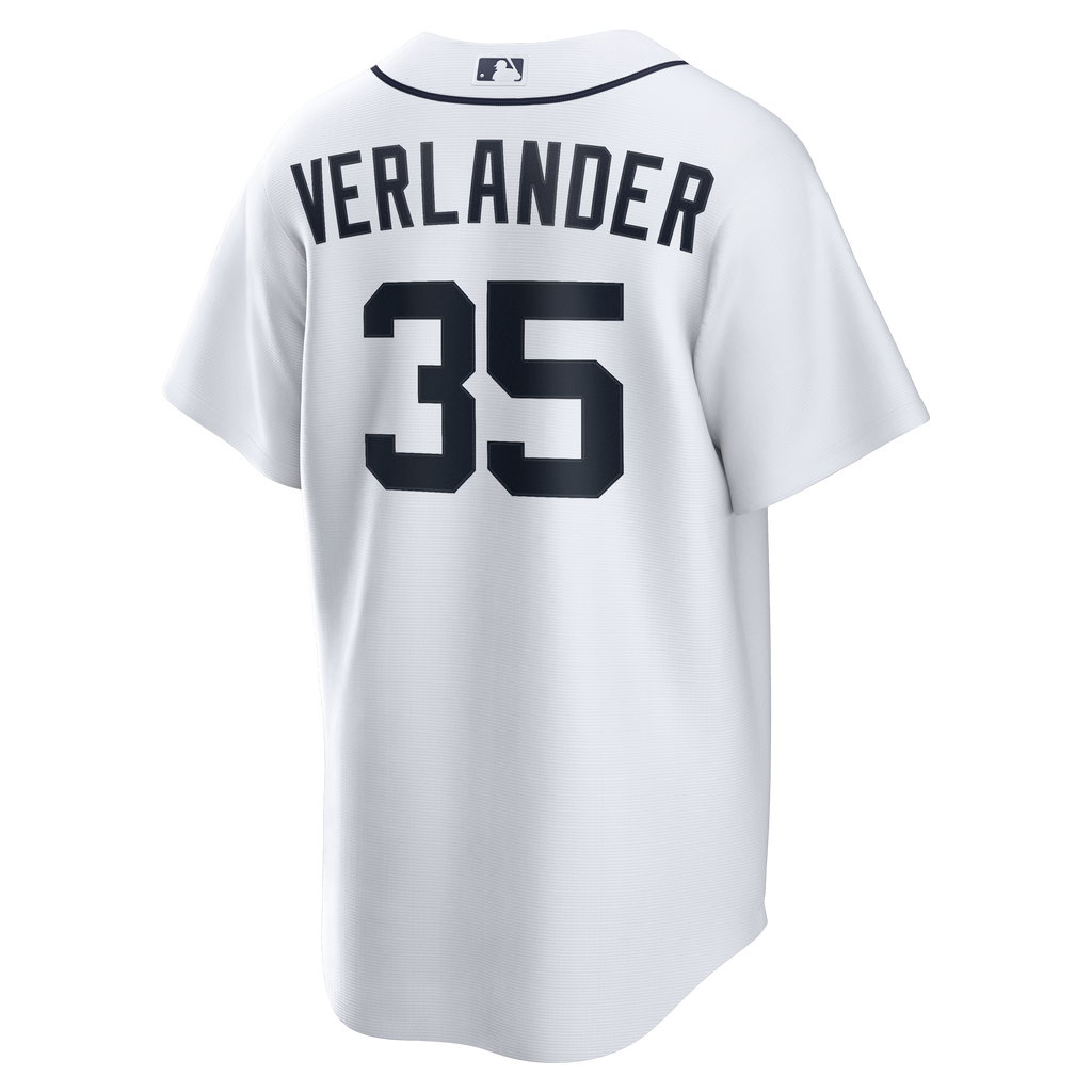 Detroit Tigers Justin Verlander Nike White Home Replica Jersey
