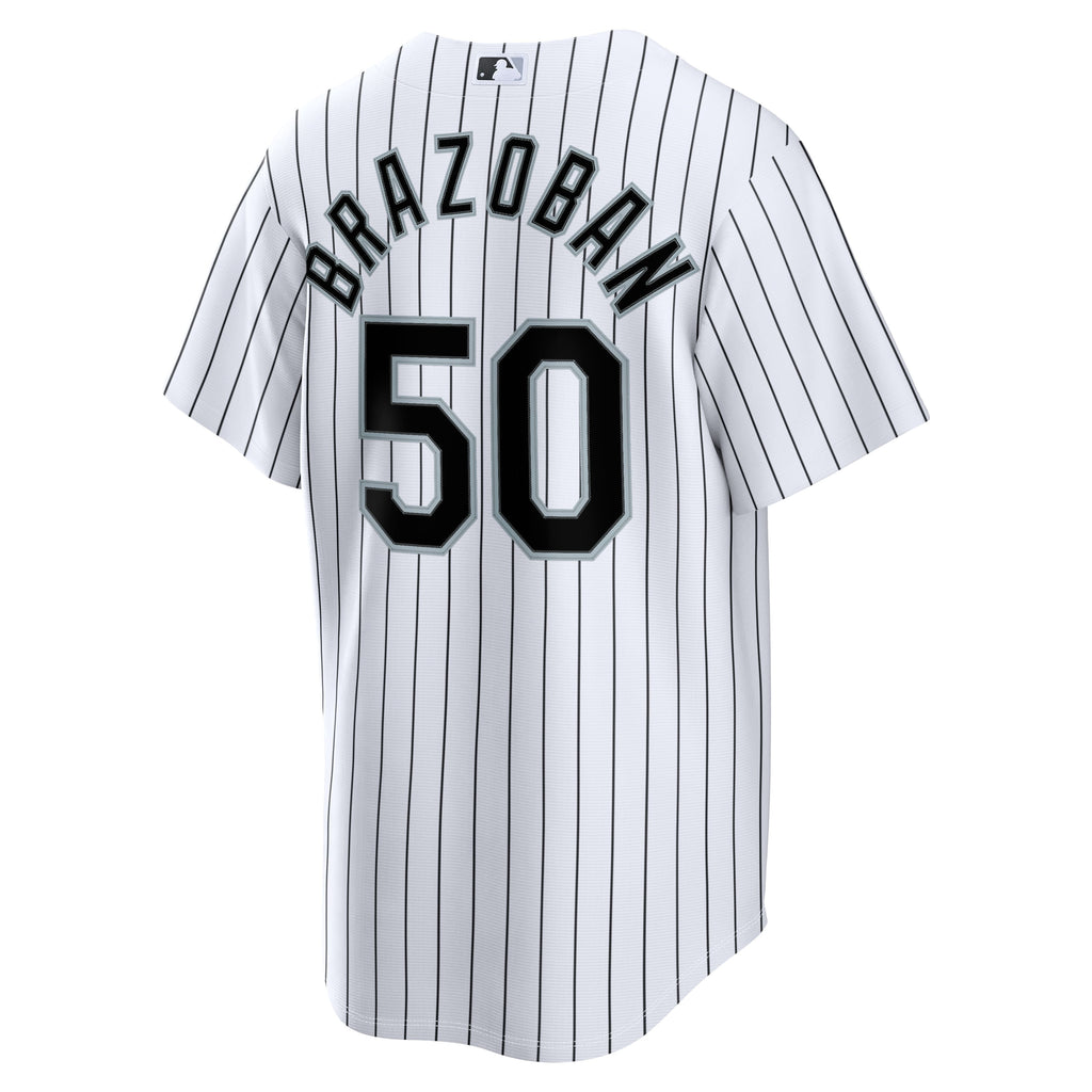 Chicago White Sox Huascar Brazoban Nike White Home Replica Jersey
