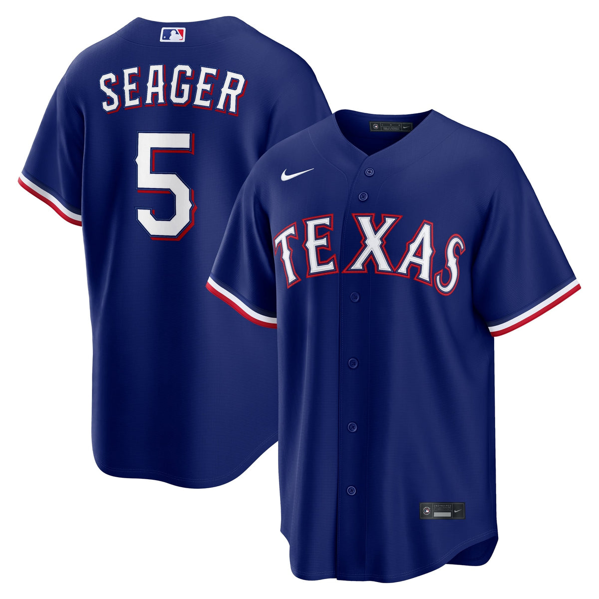 Texas Rangers Corey Seager Nike Gray Road Replica Jersey