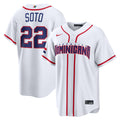 Dominican Republic Baseball Juan Soto Nike White 2026 World Baseball Classic Home Stadium Jersey