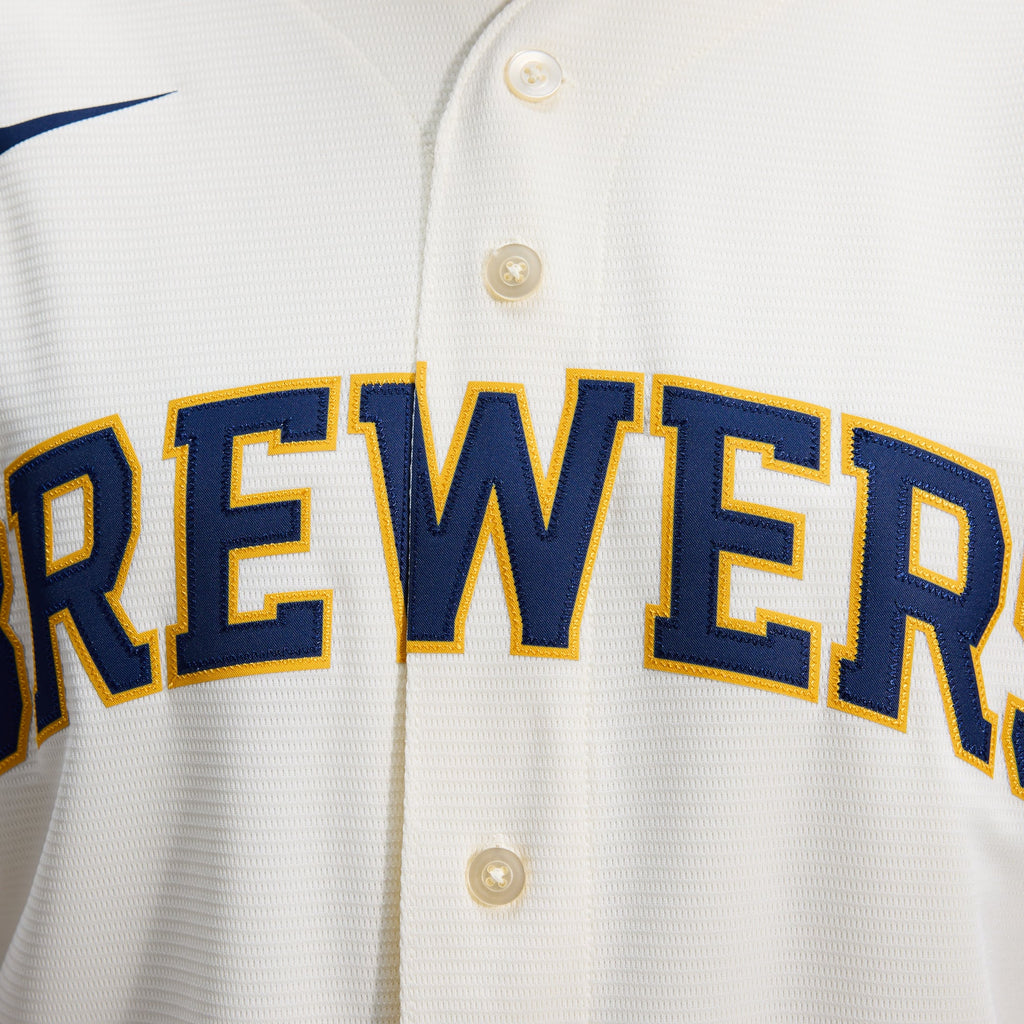 Milwaukee Brewers Nike Cream Home Replica Team Jersey