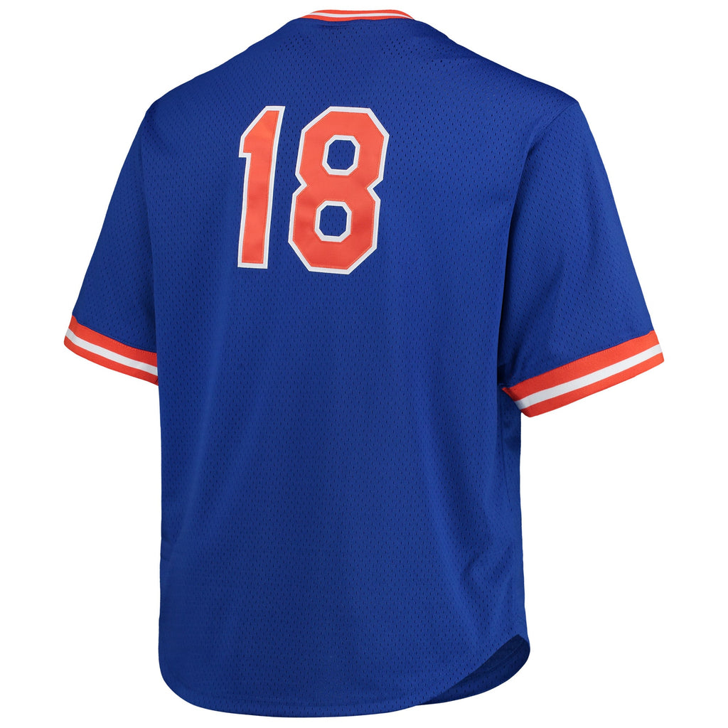 New York Mets Darryl Strawberry Mitchell & Ness Royal Big & Tall Cooperstown Collection Mesh Batting Practice Jersey