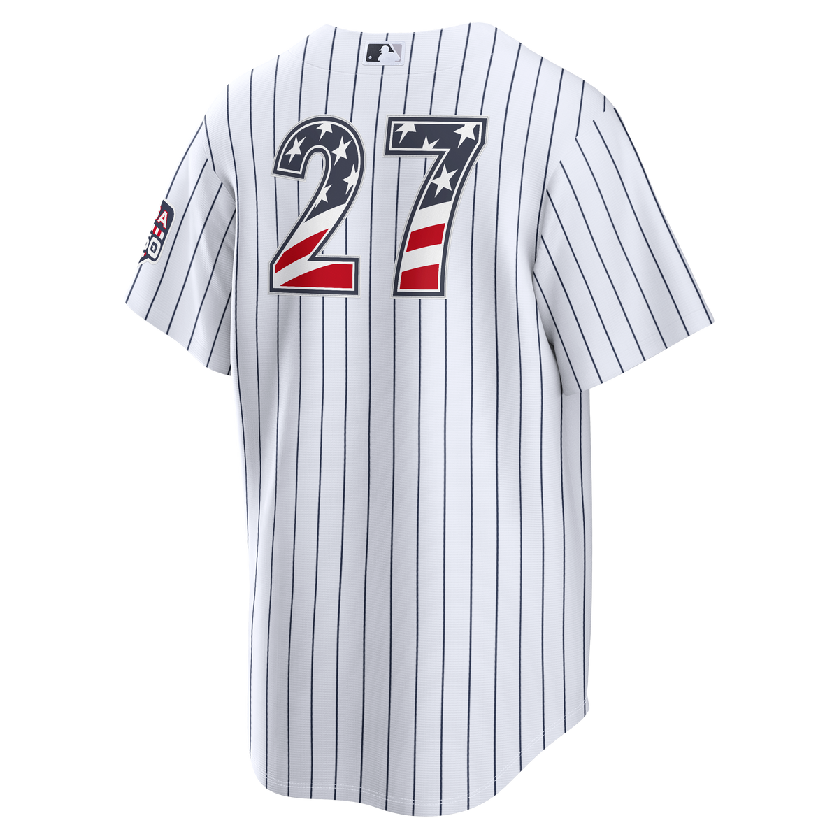 Fourth of July New York Yankees Giancarlo Stanton Nike White USA 250 Stadium Jersey