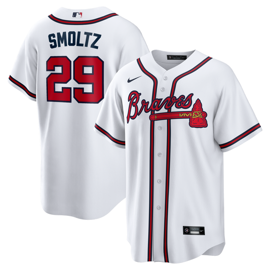 Atlanta Braves John Smoltz Nike White Home Retired Player Replica Jersey