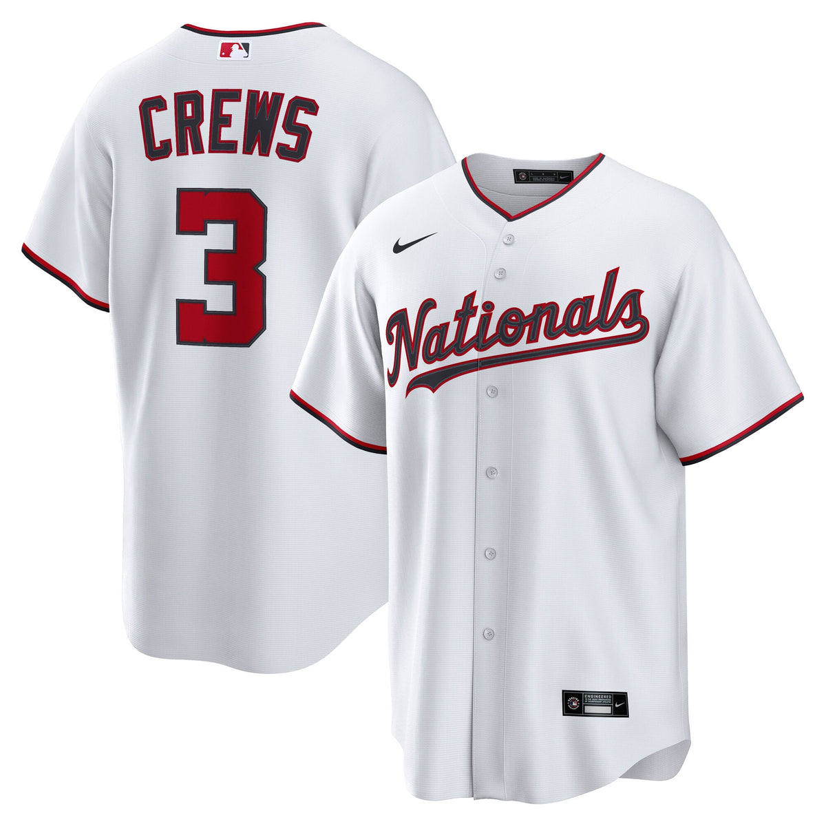 Washington Nationals Dylan Crews Nike White Home Replica Jersey