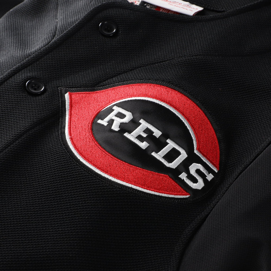 Cincinnati Reds Ken Griffey Jr. Mitchell & Ness Black Cooperstown Collection Authentic Mesh Batting Practice Jersey