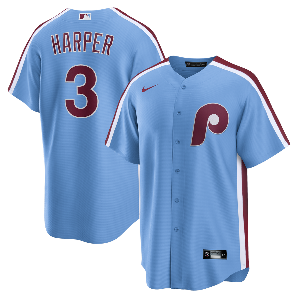 Philadelphia Phillies Bryce Harper Nike Light Blue Alternate Replica Jersey