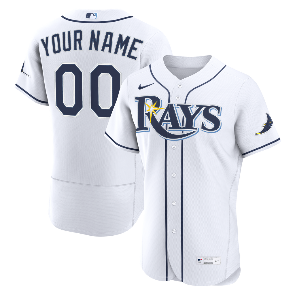 Tampa Bay Rays Nike White Home Authentic Custom Jersey