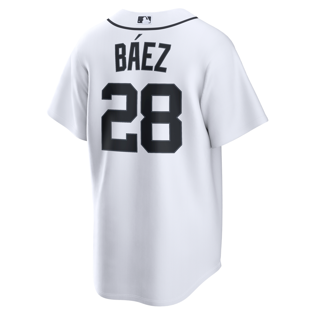 Detroit Tigers Javier Báez Nike White Home Replica Jersey