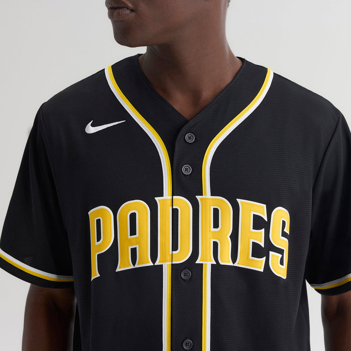 San Diego Padres Jackson Merrill Nike Fashion Replica Black Out Jersey