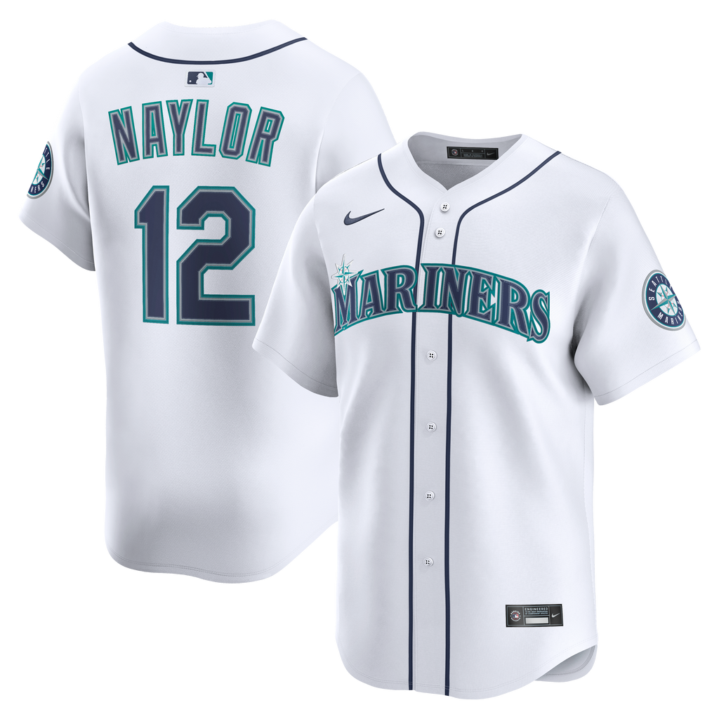 Seattle Mariners Josh Naylor Nike White Home Limited Jersey