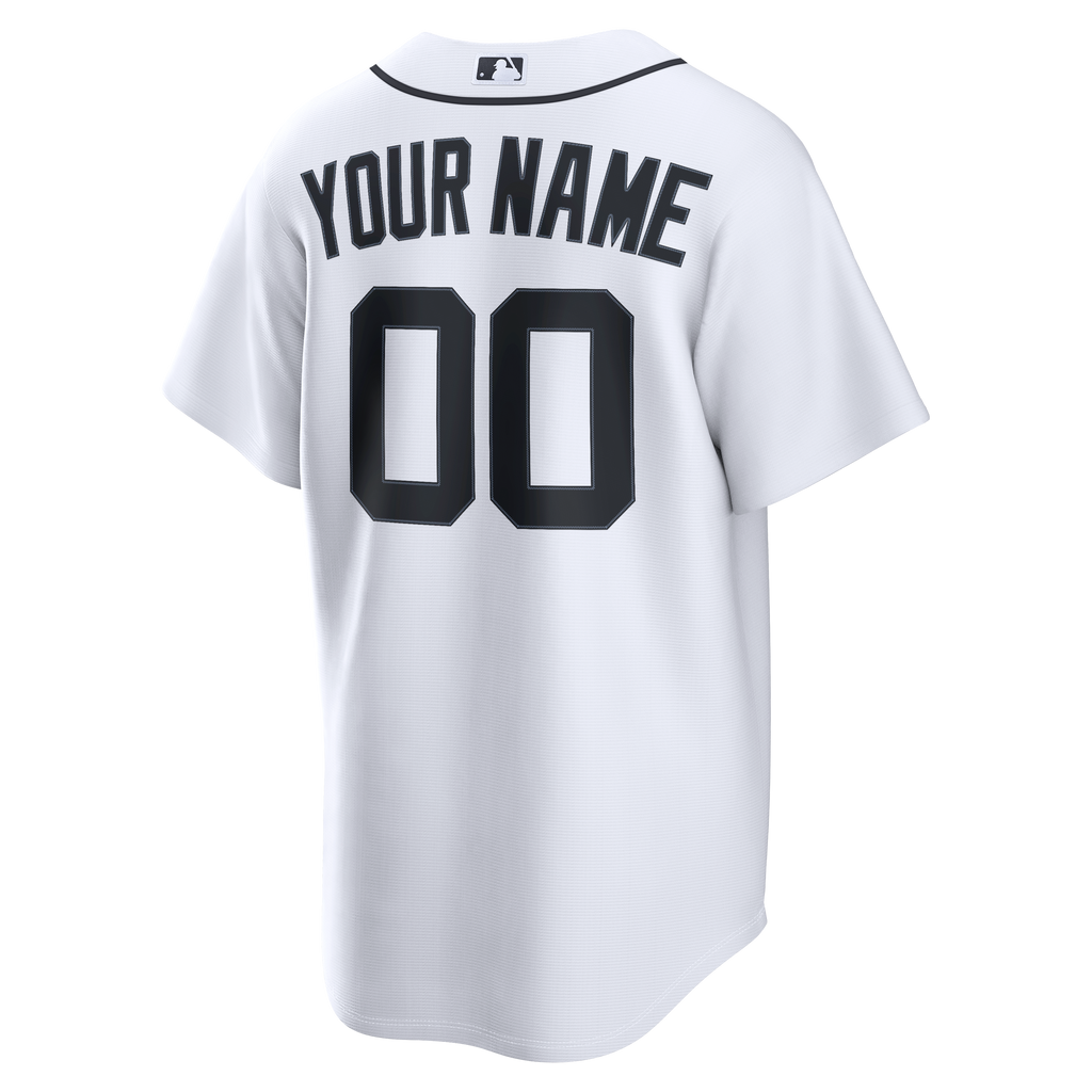 Detroit Tigers Nike White Home Replica Custom Jersey