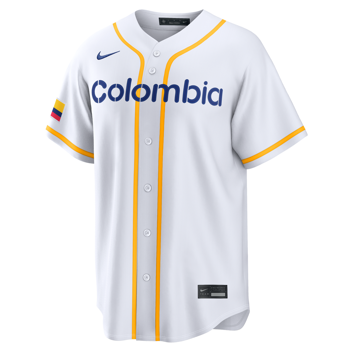 Colombia Baseball Nike White 2026 World Baseball Classic Home Stadium Jersey