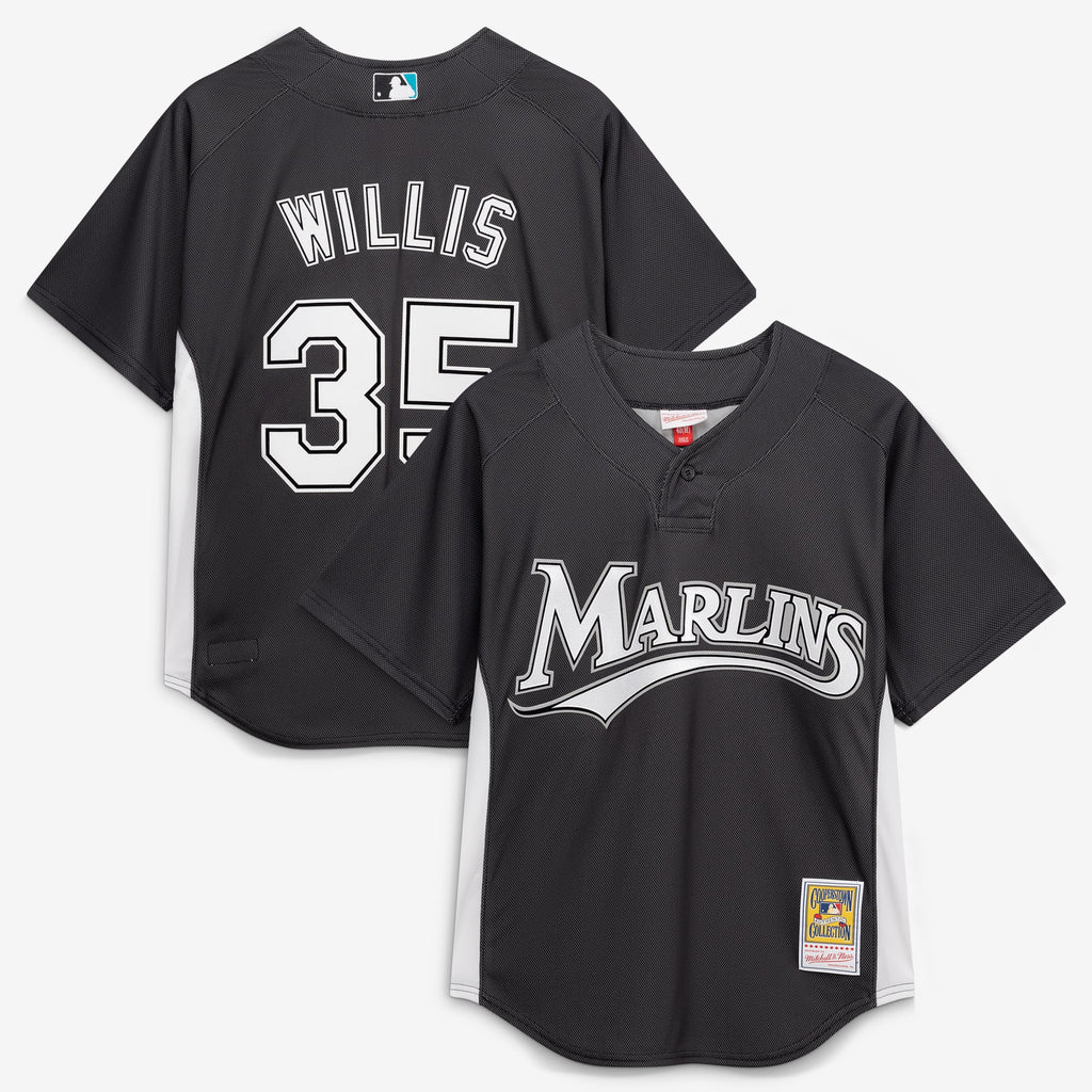 Florida Marlins Dontrelle Willis Mitchell & Ness Black Authentic Batting Practice Jersey