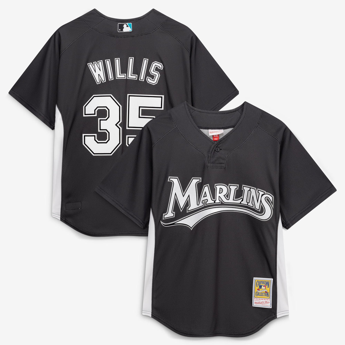 Florida Marlins Dontrelle Willis Mitchell & Ness Black Authentic Batting Practice Jersey