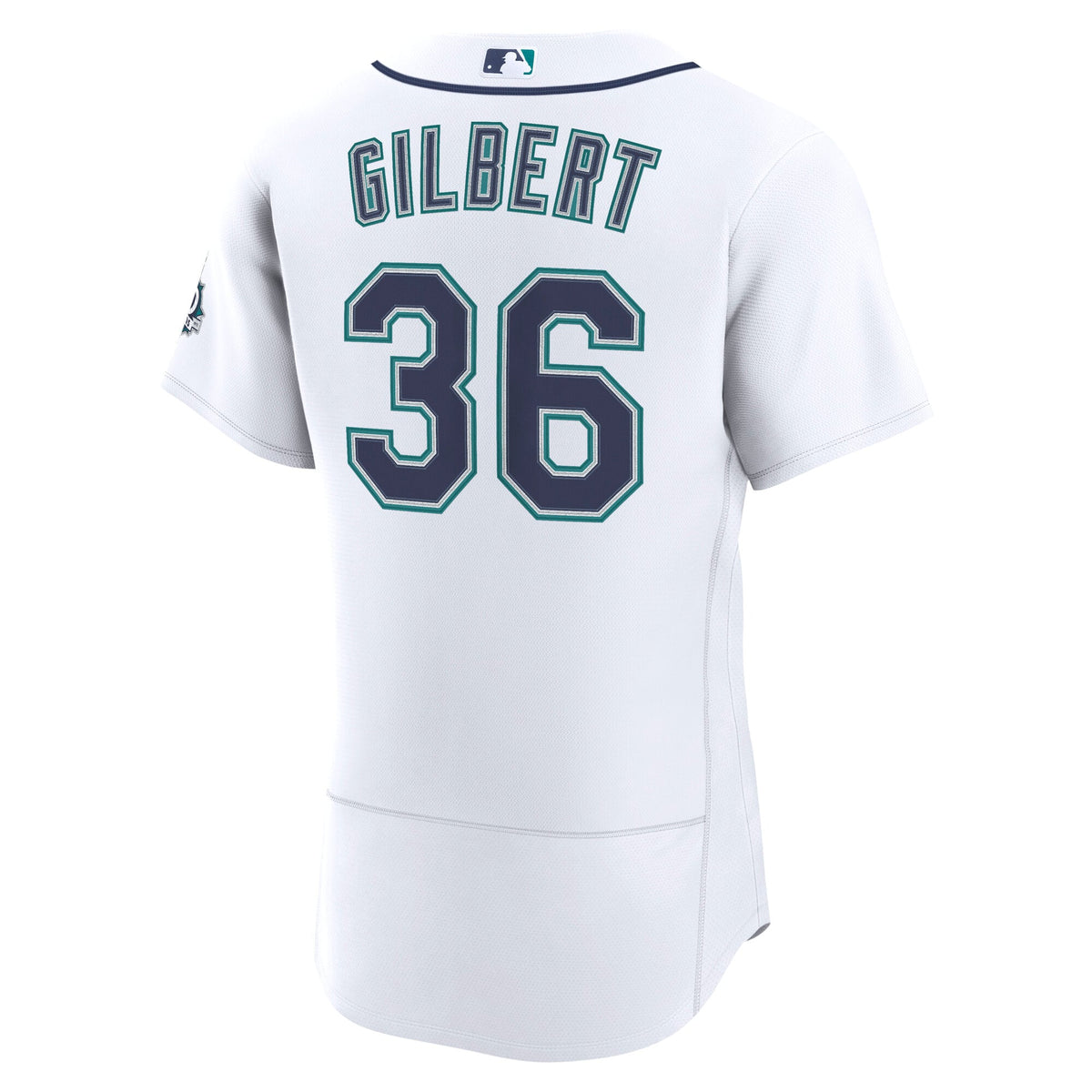 Seattle Mariners Logan Gilbert Nike White Home 50th Season Authentic Jersey