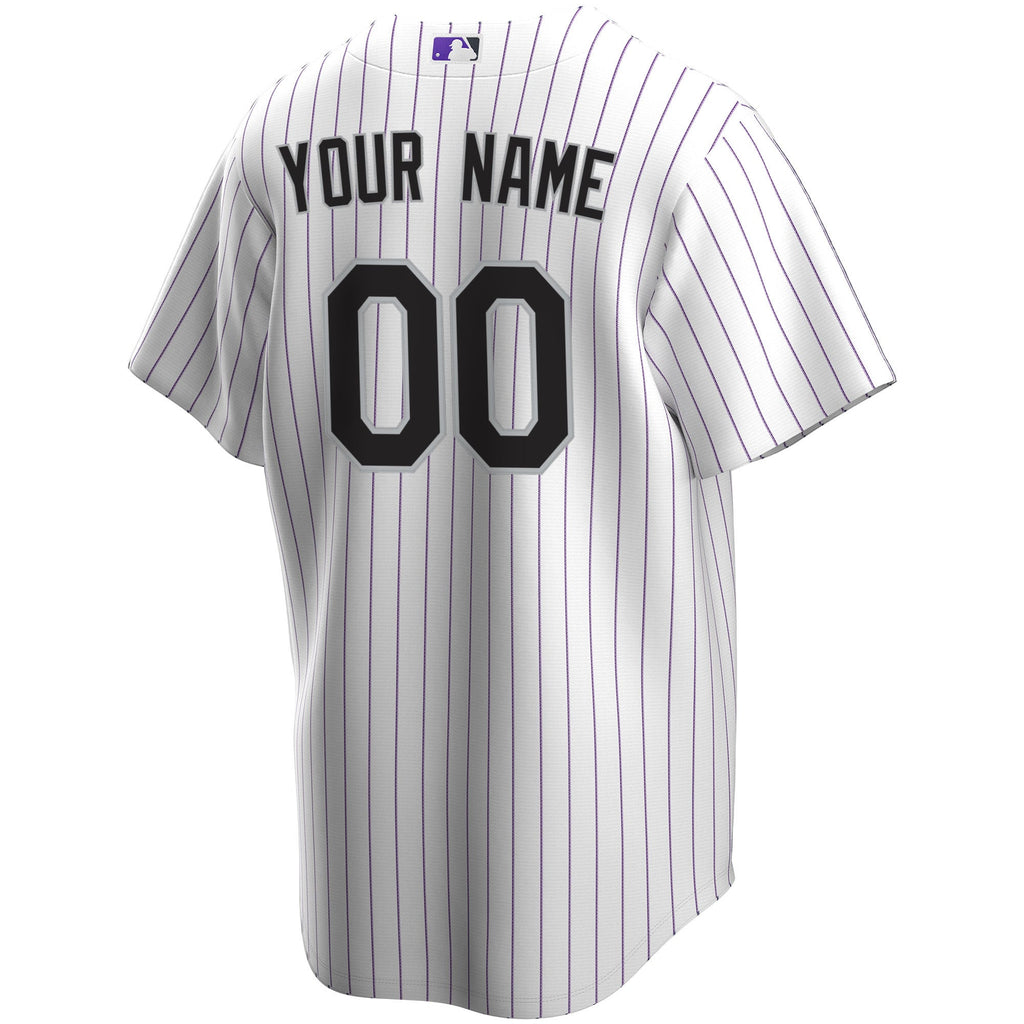 Colorado Rockies Nike White Home Replica Custom Jersey