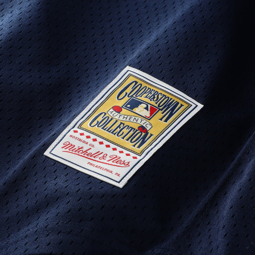 New York Yankees Derek Jeter Mitchell & Ness Navy Cooperstown Collection Mesh Batting Practice Button-Up Jersey