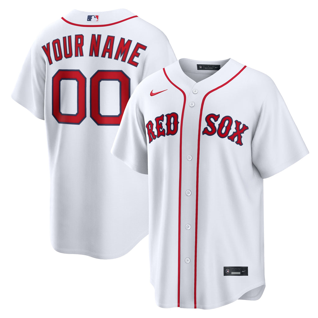 Boston Red Sox Nike White Home Stadium Custom Jersey