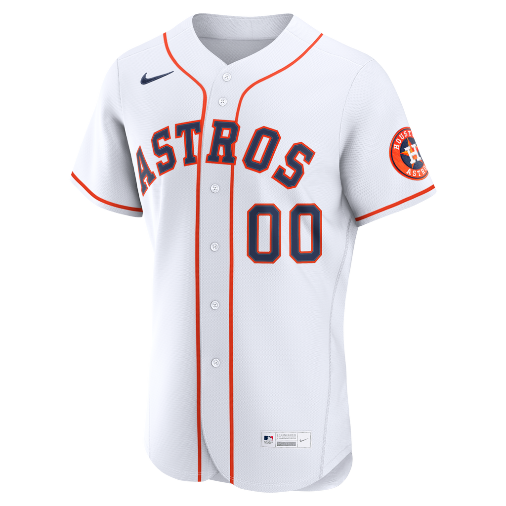 Houston Astros Nike White Home Authentic Custom Jersey