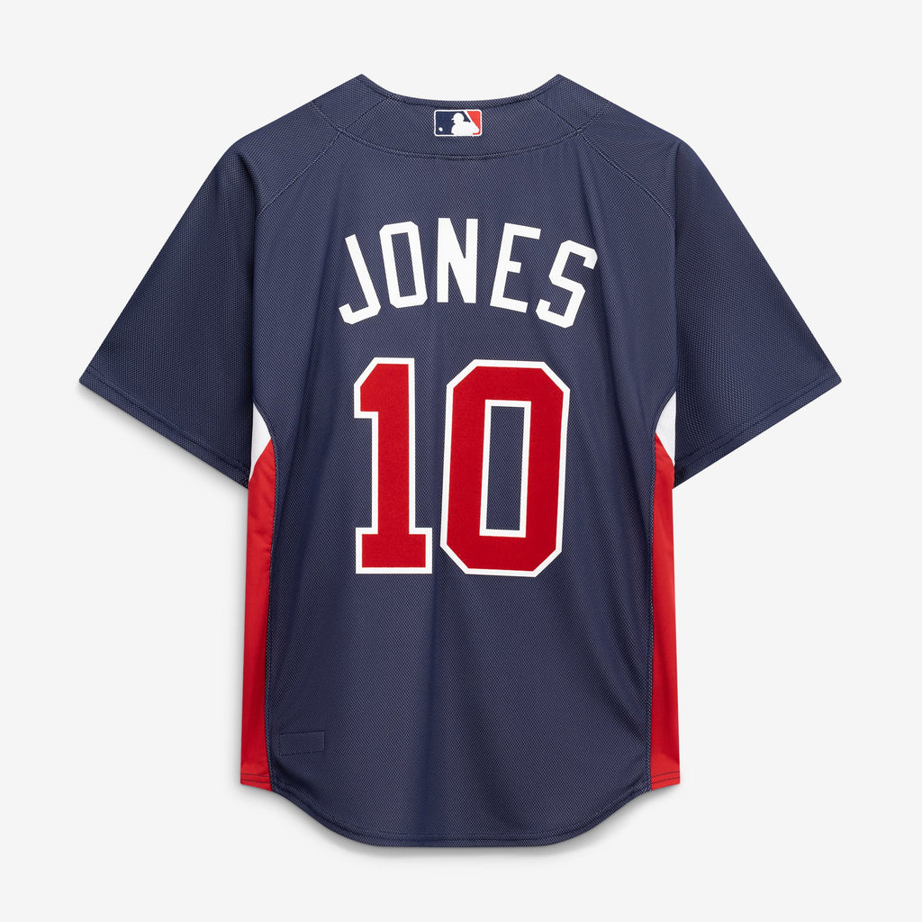 Atlanta Braves Chipper Jones Mitchell & Ness Navy Authentic Batting Practice Jersey