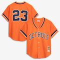 Detroit Tigers Kirk Gibson Mitchell & Ness Orange Cooperstown Collection Mesh Batting Practice Button-Up Jersey