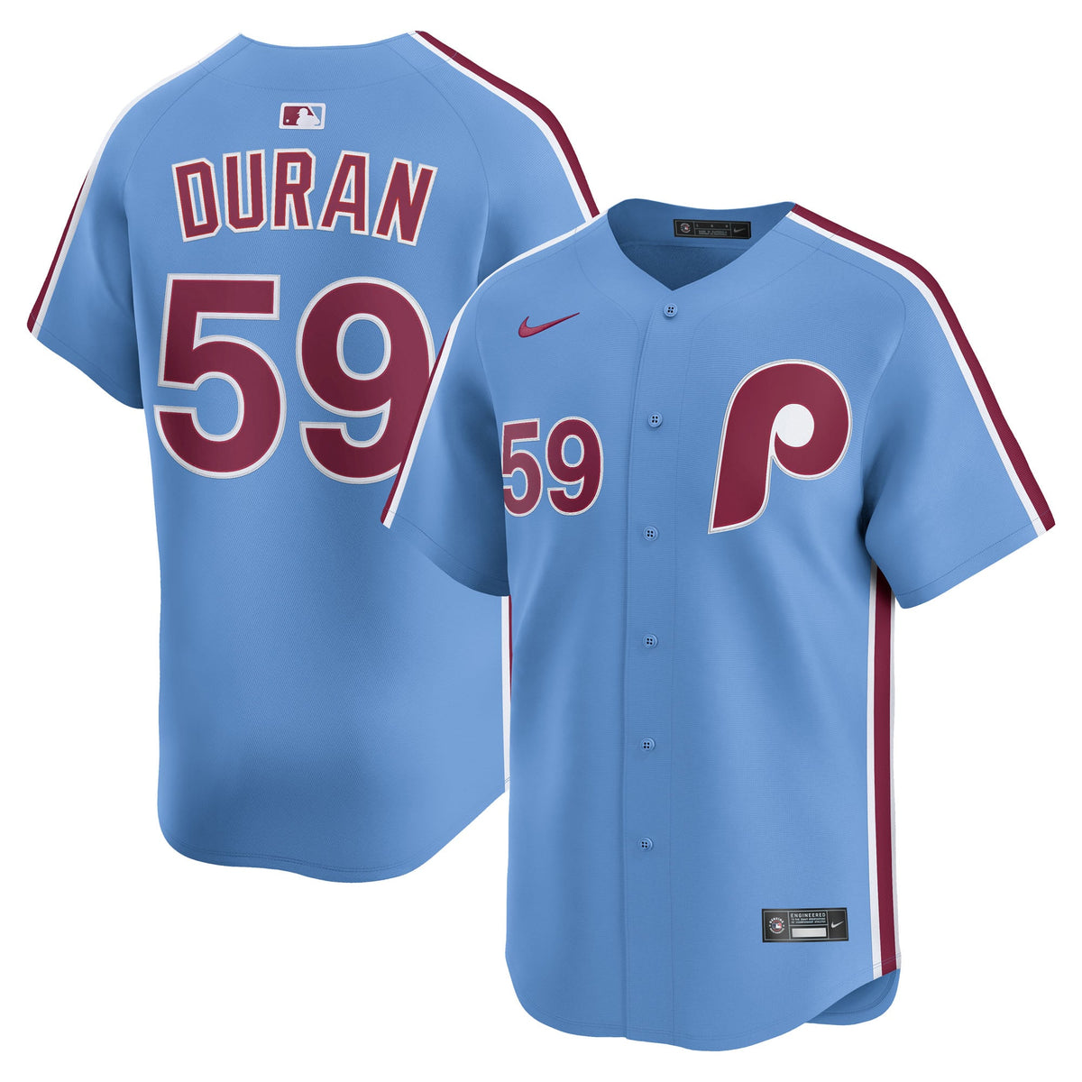 Philadelphia Phillies Jhoan Duran Nike White Home Limited Player Jersey