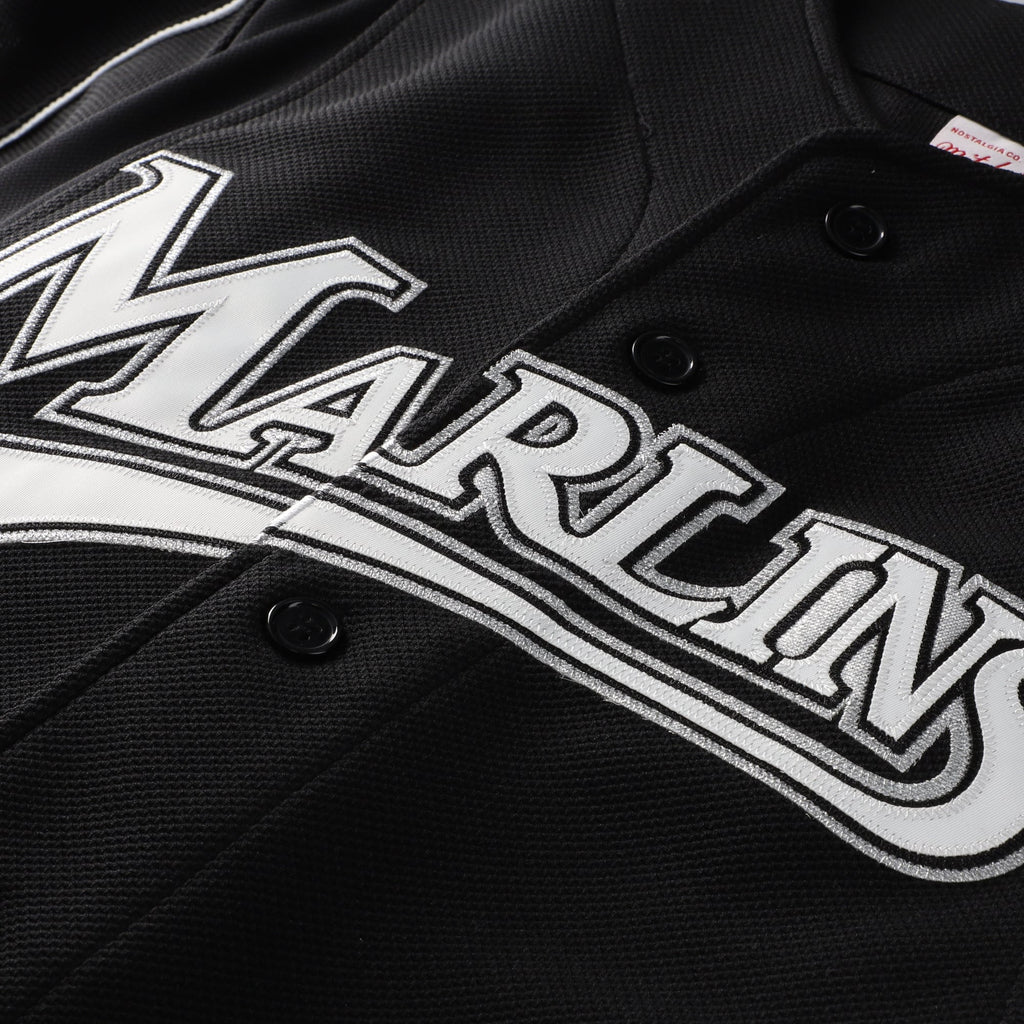 Florida Marlins Dontrelle Willis Mitchell & Ness Black Cooperstown Collection Mesh Batting Practice Button-Up Jersey