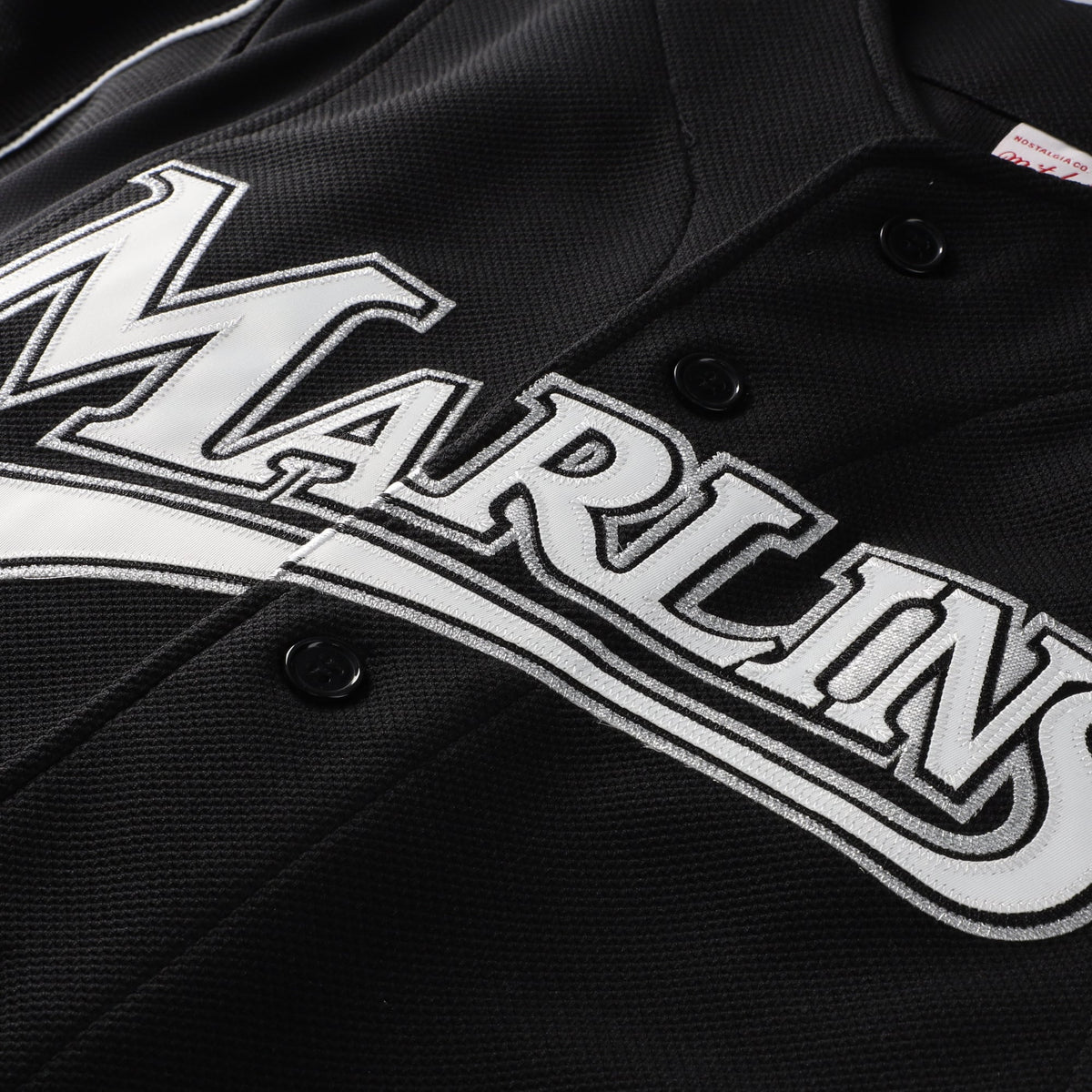 Florida Marlins Dontrelle Willis Mitchell & Ness Black Cooperstown Collection Mesh Batting Practice Button-Up Jersey