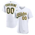 Athletics Nike White Home Authentic Custom Jersey