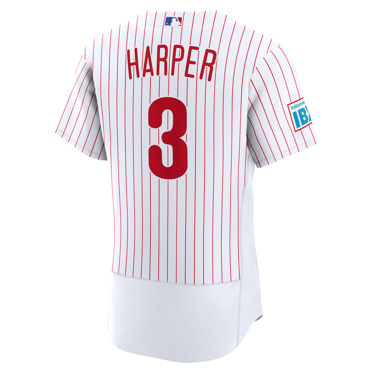 Philadelphia Phillies Bryce Harper Nike White Home Authentic Sponsor Patch Jersey