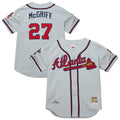 Atlanta Braves Fred McGriff Mitchell & Ness Gray 1995 Throwback Authentic Jersey