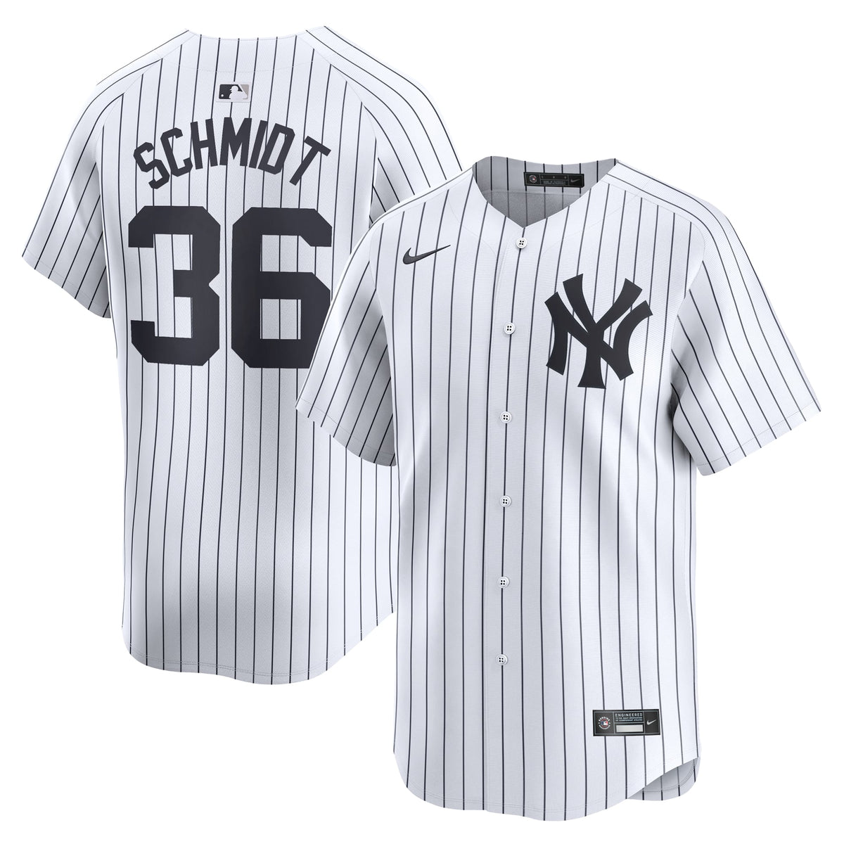 New York Yankees Clarke Schmidt Nike White Home Limited Player Jersey