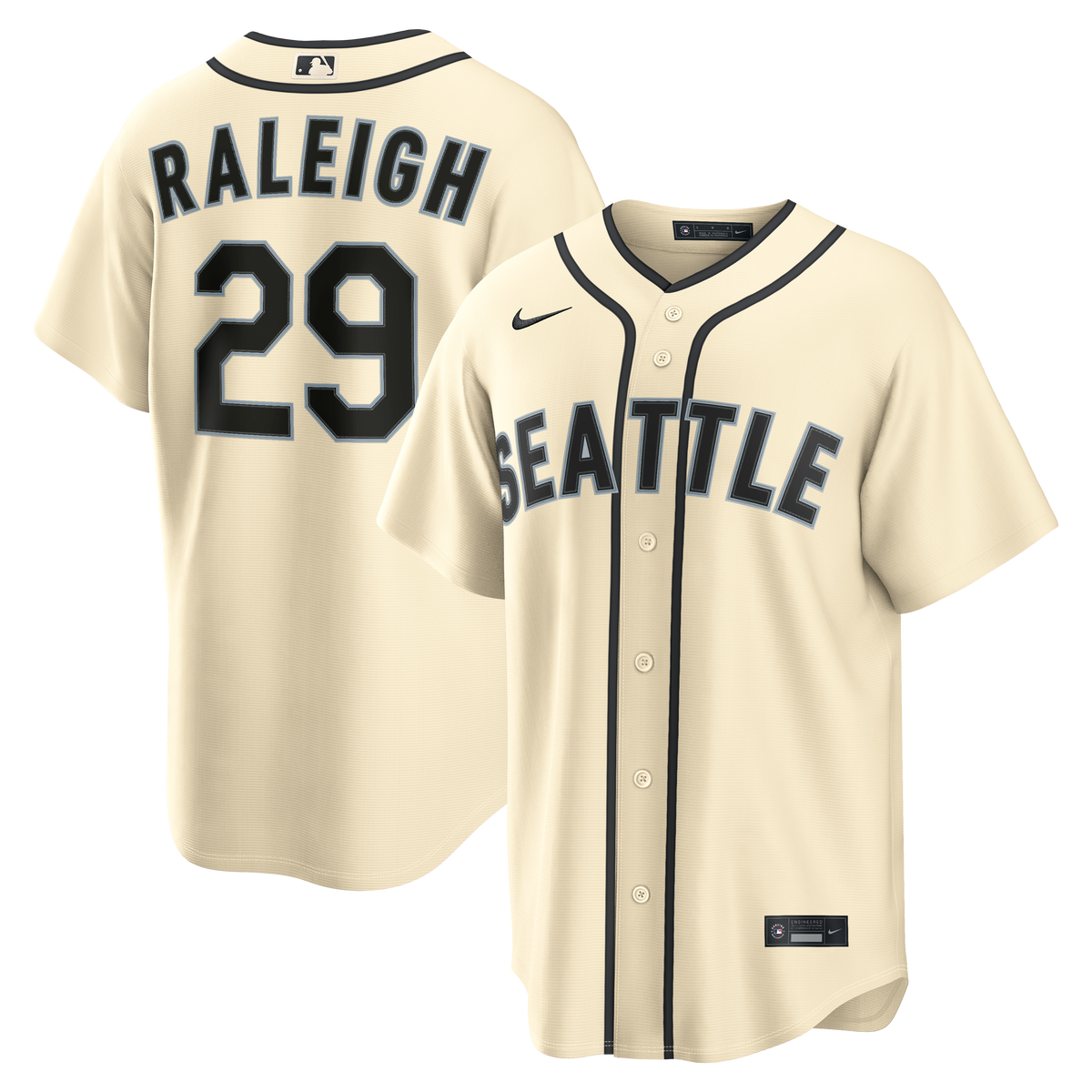 Seattle Mariners Cal Raleigh Nike Teal Alternate Replica Jersey