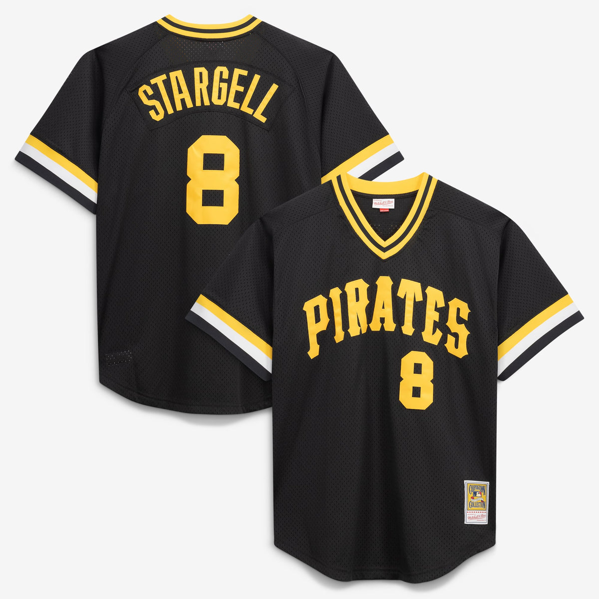 Pittsburgh Pirates Willie Stargell Mitchell & Ness Black Cooperstown Collection Big & Tall Mesh Batting Practice Jersey
