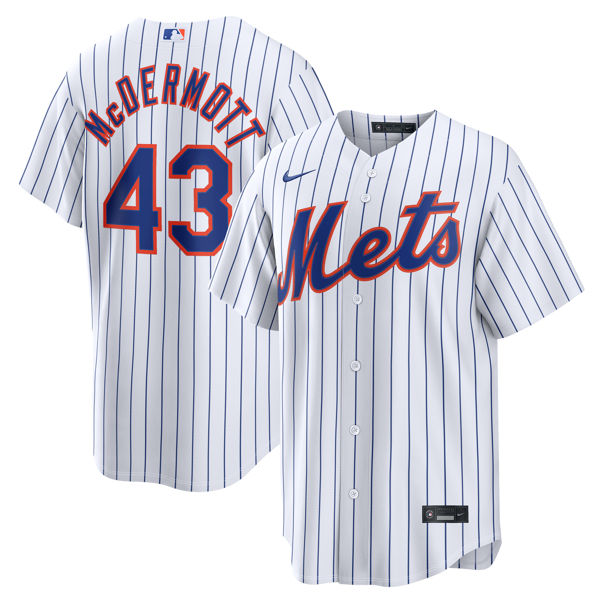 New York Mets Chayce McDermott Nike White Home Replica Jersey